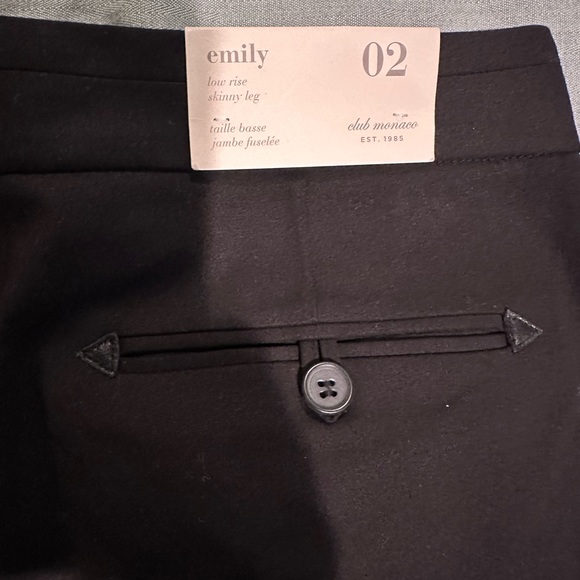 NWT Club Monaco Emily low rise skinny leg black pants - Picture 5 of 9